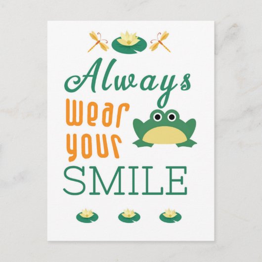 あなたのスマイルのやる気を起こさせるな引用文の郵便はがきを常に身に着けて下さい ポストカード (正面)