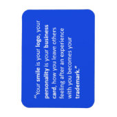 あなたのスマイルはあなたのロゴのモットーやる気を起こさせる引用文 マグネット (縦)