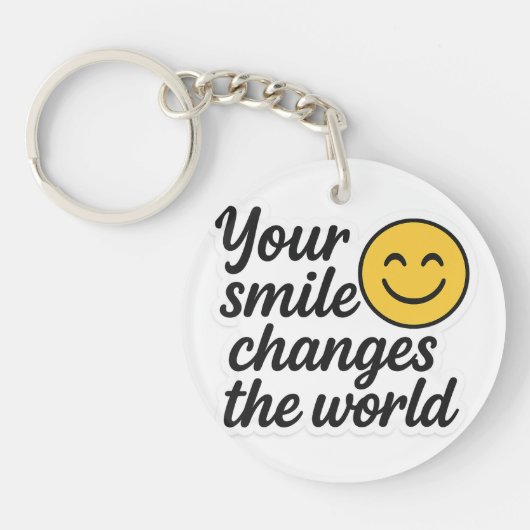 あなたのスマイルは世界を変える キーホルダー (正面)