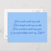 あなたのスマイルは私の週を作った;あなたの笑いは私のモント… ポストカード (正面/裏面)