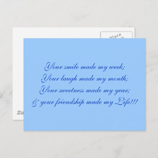 あなたのスマイルは私の週を作った;あなたの笑いは私のモント… ポストカード (正面/裏面)