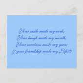 あなたのスマイルは私の週を作った;あなたの笑いは私のモント… ポストカード (正面)