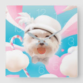 あなたのスマイルスクエアウォールクロック スクエア壁時計 (正面)