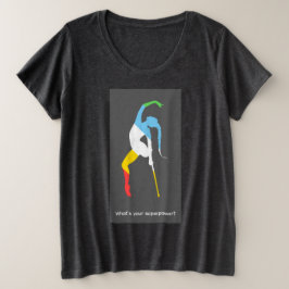 あなたのスーパーパワーは何ですか?障害者プライド月間 プラスサイズTシャツ