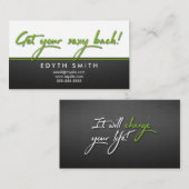 あなたのセクシーなバックにそれを働かせます体の覆いを得て下さい 名刺 (正面/裏面)