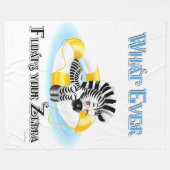 あなたのゼブラを浮かせるものは何でも3 フリースブランケット (正面(横))