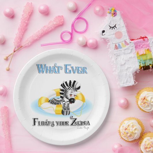 あなたのゼブラを浮かせるものは何でも3 ペーパープレート (パーティー)