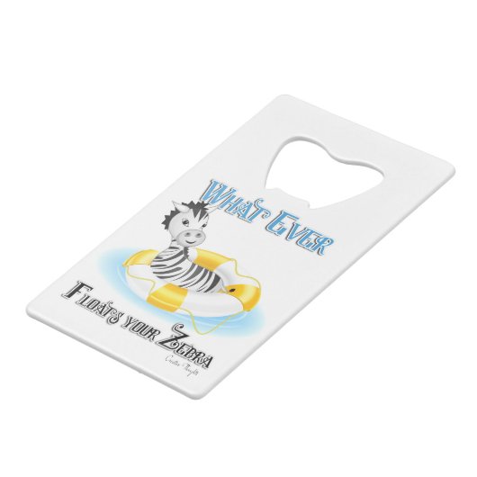 あなたのゼブラを浮かべるものは4 クレジットカード栓抜き (裏面アングル)