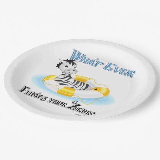 あなたのゼブラを浮かべるものは4 ペーパープレート (アングル)