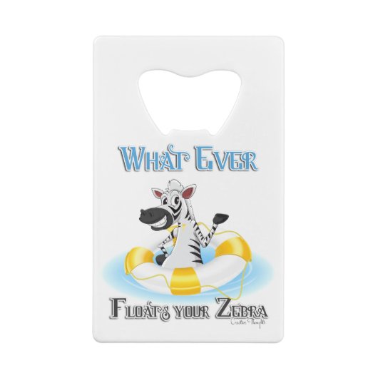 あなたのゼブラを浮かべるものは クレジットカード栓抜き (裏面)