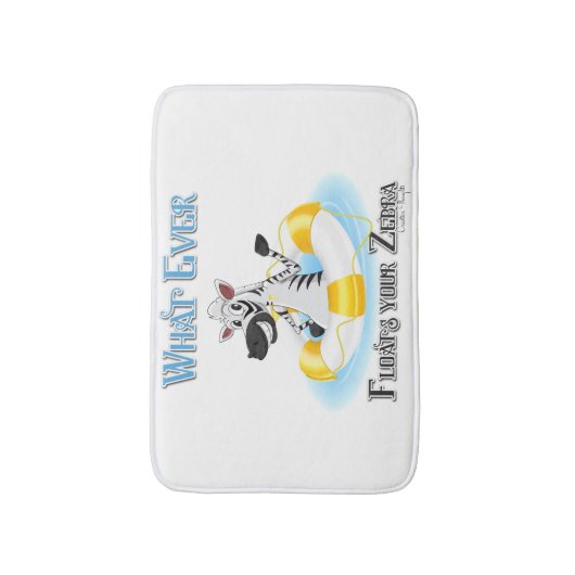 あなたのゼブラを浮かべるものは バスマット (正面縦)