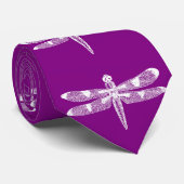 "あなたのタイにトンボがあります! "紫色 ネクタイ (ロール)