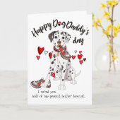 あなたのダルマチア人からの幸せな父の日 カード (黄色い花)
