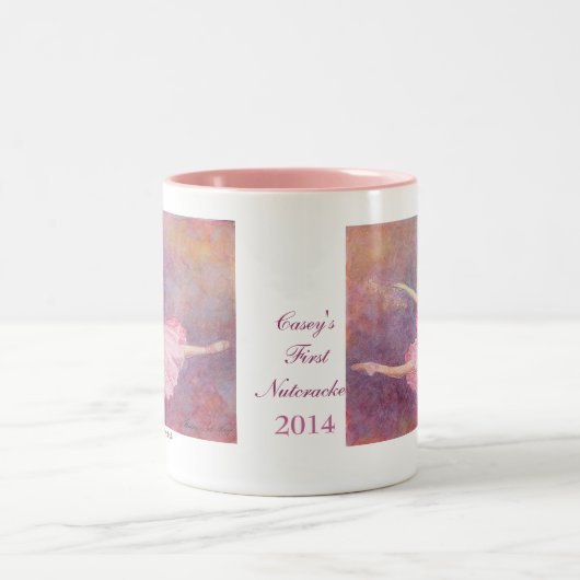 あなたのダンサーの最初くるみ割りのマグ(カスタム) ツートーンマグカップ (中央)