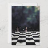 あなたのチェス王と女王のゲームナイト 13歳の誕生日 招待状 (裏面)