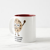 あなたのチョコレートチップクッキーのユーモアミームを作る，パン ツートーンマグカップ (正面左)