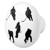 あなたのチーム色のホッケーパターンを加えて下さい セラミックノブ (右)