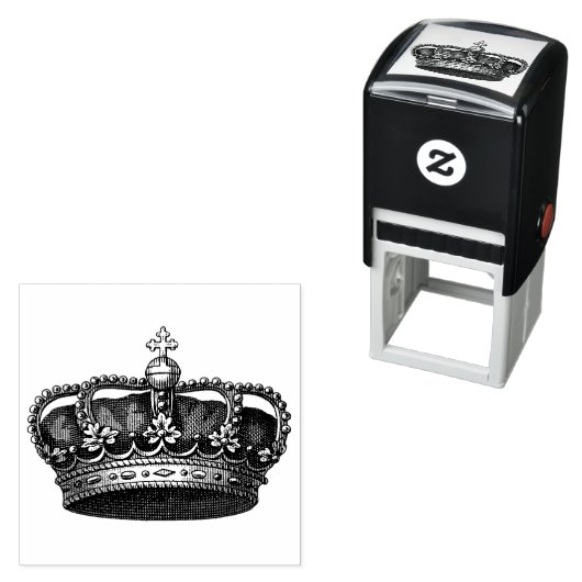 あなたのテキストで王の王冠をパーソナライズ セルフインキングスタンプ (インサイチュ)
