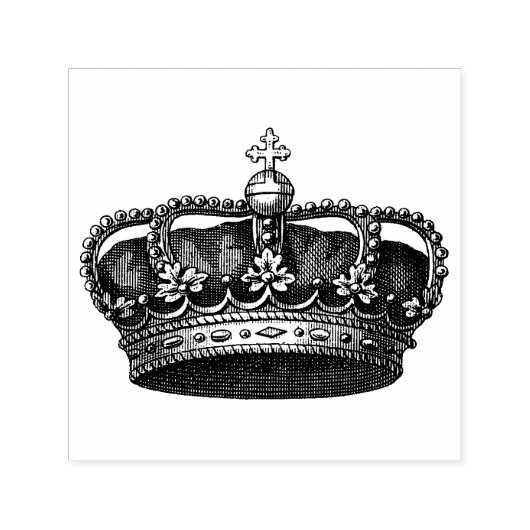あなたのテキストで王の王冠をパーソナライズ セルフインキングスタンプ (デザイン)