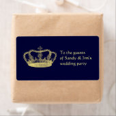 あなたのテキストとゴールデンクラウン ラベル (インサイチュ)