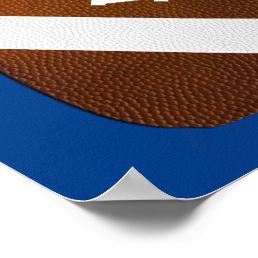 あなたのテキストとチームの色とポスターサッカー ポスター (角)