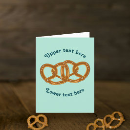 あなたのテキストとプレッツェルに参加 – パンテーマ簡単 サンキューカード