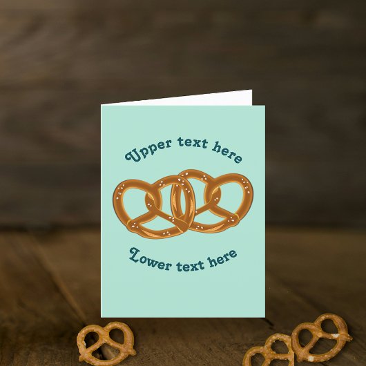 あなたのテキストとプレッツェルに参加 – パンテーマ簡単 サンキューカード