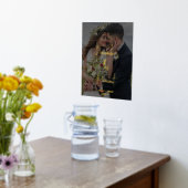 あなたのテキストと写真のキープサクこの瞬間を覚える 箔ポスター (レイダウン (キッチン))