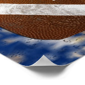 あなたのテキストと色でサッカーポスター ポスター (角)