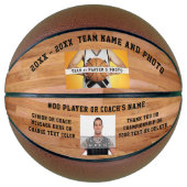 あなたのテキストと2フォトバスケットボールコーチとプレーヤー バスケットボール (正面)