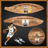 あなたのテキストと2フォトバスケットボールコーチとプレーヤー バスケットボール