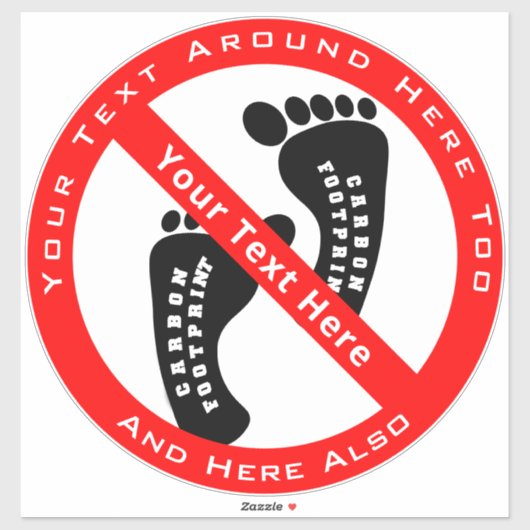 あなたのテキストはこちらカーボンフットプリントなしステッカー シール (シート)