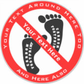 あなたのテキストはこちらカーボンフットプリントなしステッカー シール (正面)