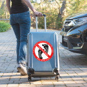 あなたのテキストはこちらカーボンフットプリントなしステッカー シール (スーツケースインサイチュ)