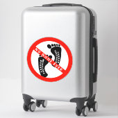 あなたのテキストはカーボンフットプリントがない シール (スーツケース)