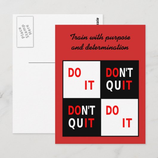 あなたのテキストはハガキやめではありやる気を起こさせるない ポストカード (正面/裏面)