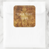 あなたのテキストは古い世界の海賊地図/アトラス スクエアシール (バッグ)