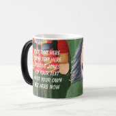 あなたのテキストをおもしろい追加する可愛い兵士のくるみ割り モーフィングマグカップ (正面左)