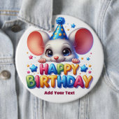 あなたのテキストを入力 / お誕生日おめでとう 缶バッジ (インサイチュ)