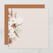 あなたのテキストを追加するpampas grass terracotta 招待状 (正面/裏面)