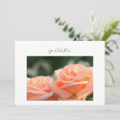 あなたのテキストクリームバラ花招待状 招待状 (スタンド正面)