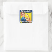 あなたのテキストヴィンテージはリベッターの女性のパワーをロージー スクエアシール (バッグ)