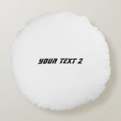 あなたのテキスト印刷ホームデコールスローピロープーフ ラウンドクッション (裏面)