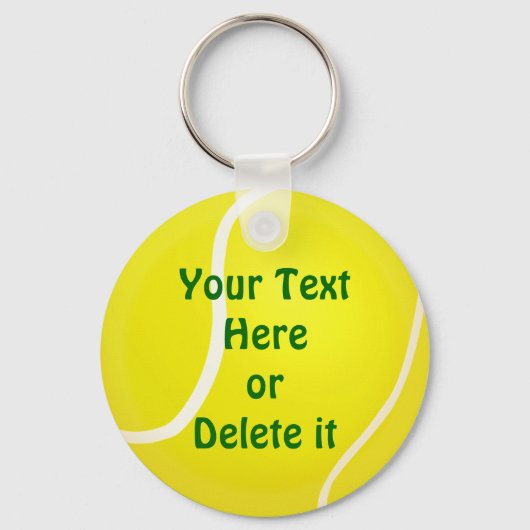 あなたのテキスト安いテニスキーホルダー$4.00 キーホルダー (正面)