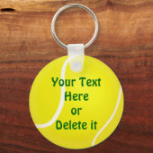 あなたのテキスト安いテニスキーホルダー$4.00 キーホルダー (正面)