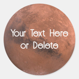 あなたのテキスト火星赤い惑星太陽のシステム宇宙 ラウンドシール