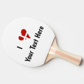 あなたのテキスト (ファンキー ハート型 デンマーク国旗) 卓球ラケット (横)