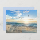 あなたのテキストCSルイス引用文天国は私たちのホームビーチ ポストカード (正面/裏面)