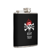 あなたのテキス保トは、赤いクラウンのクロスボーンスカル フラスク (右)