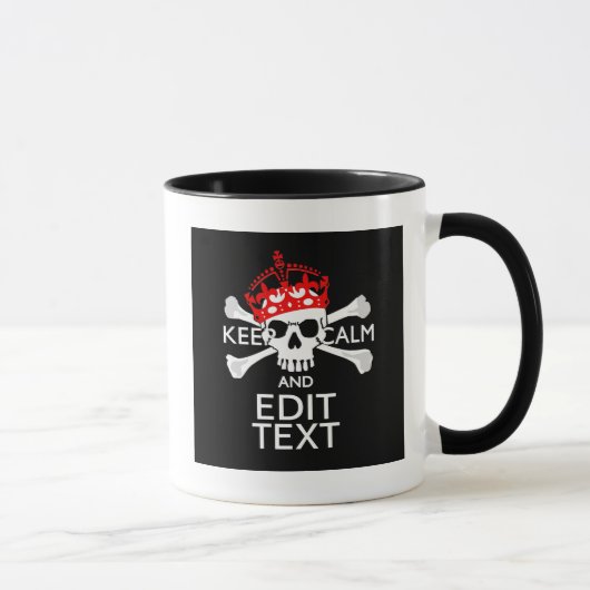 あなたのテキス保トは、赤いクラウンのクロスボーンスカル マグカップ (右)